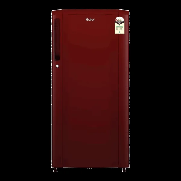 Haier HRD 165 Litres 1 Star Direct Cool Single Door Refrigerator with Diamond Edge Freezing Technology (HRD-1851BBRA-P, Red Mono)