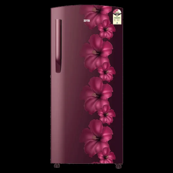 IFB Metal - Cool 187 Litres 3 Star Direct Cool Single Door Refrigerator with Anti Bacterial Gasket (IFBDC-2133FRH, Red Flower)