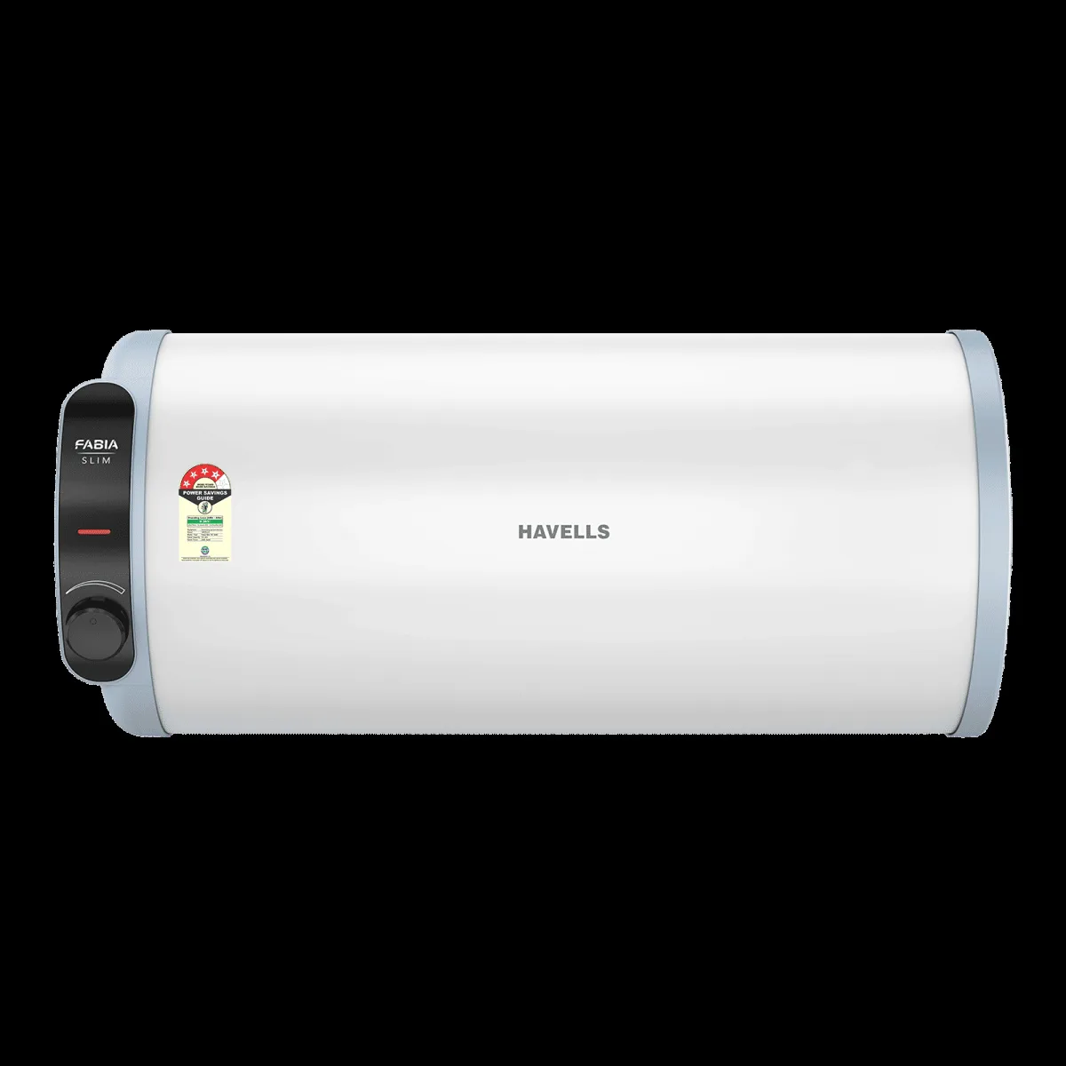 HAVELLS Fabia Slim LH 10 Litre 4 Star Horizontal Storage Geyser with Whirlflow Technology (White & Blue)
