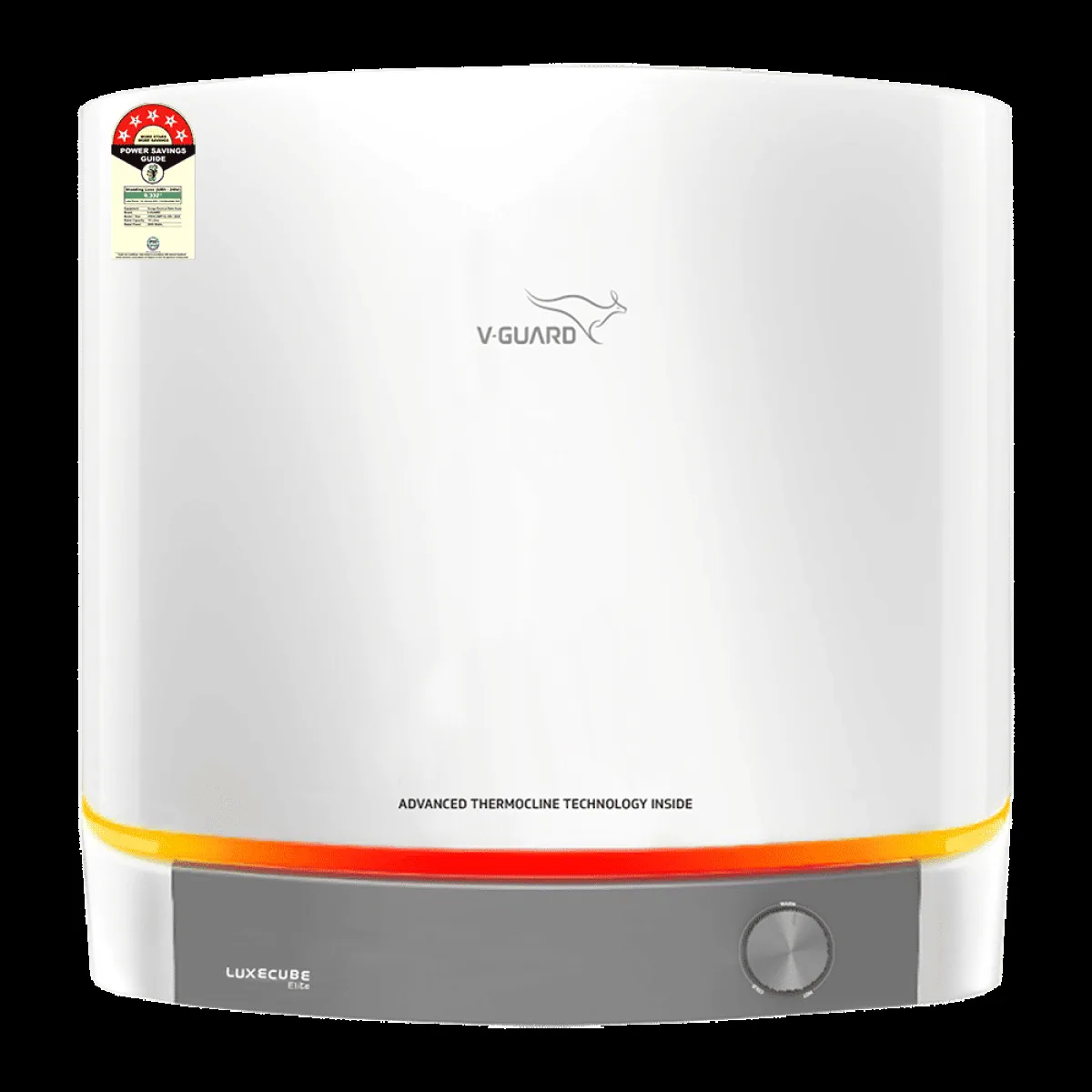 V-GUARD LUXECUBE ELITE 10 Litre 5 Star Vertical Storage Water Geyser with Advanced Thermocline Technology (White)