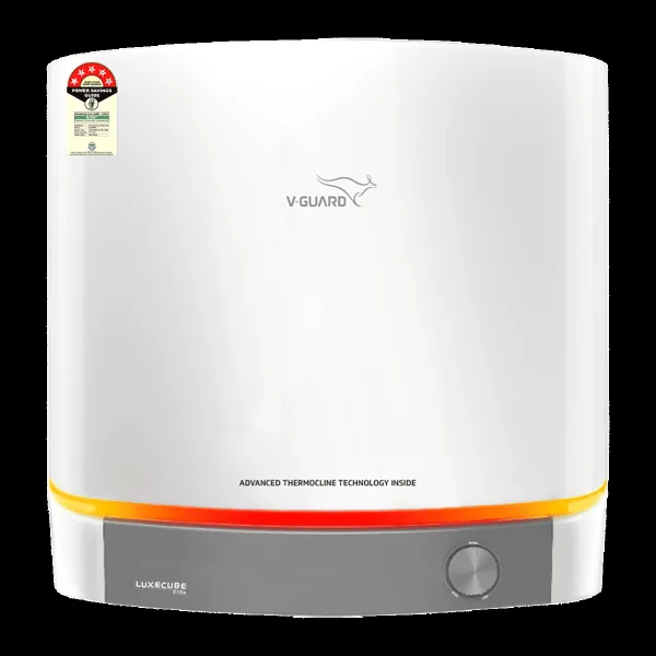 V-GUARD LUXECUBE ELITE 10 Litre 5 Star Vertical Storage Water Geyser with Advanced Thermocline Technology (White)