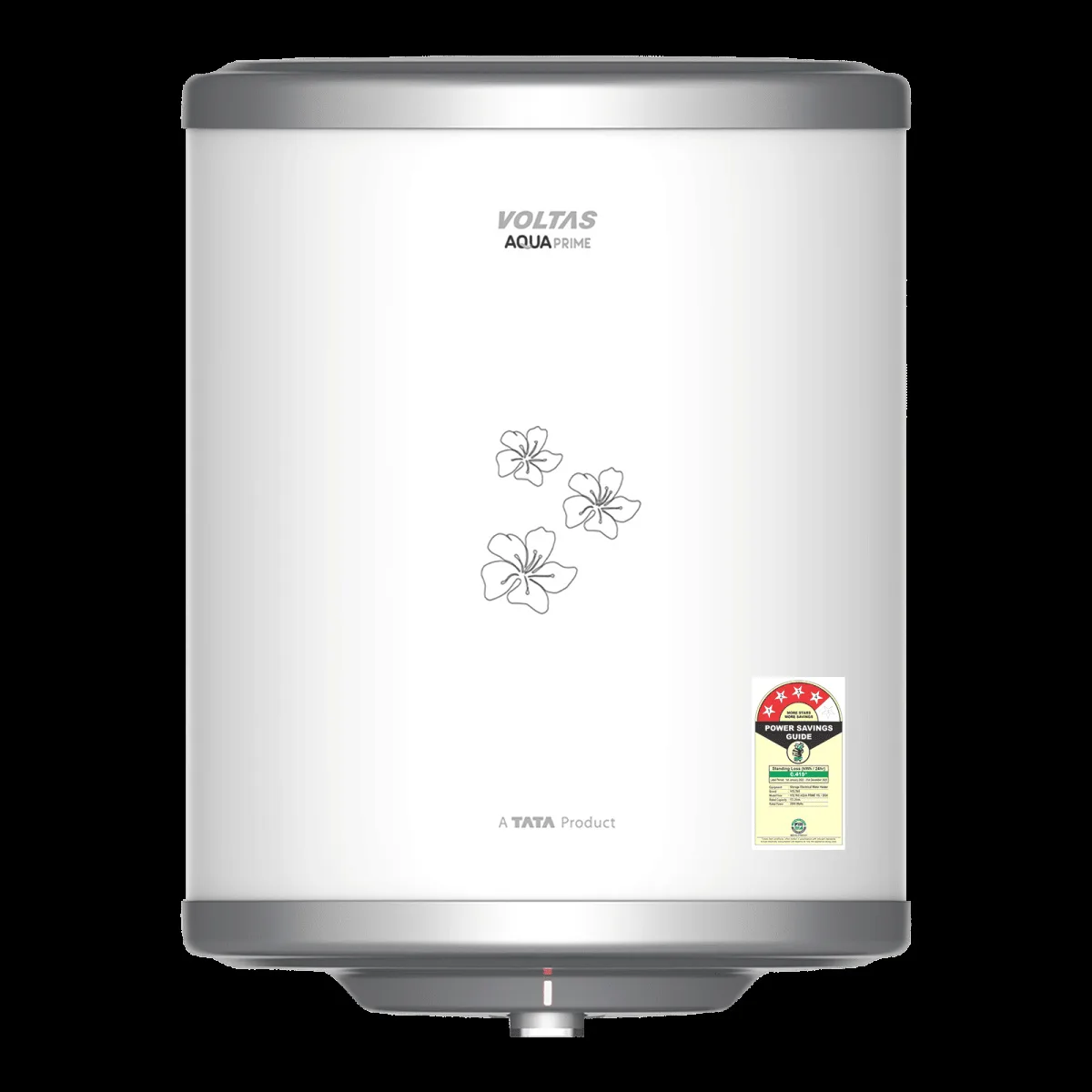 Voltas Aqua Prime 15 Litre 4 Star Vertical Storage Geyser with Quartzline Technology  (White)