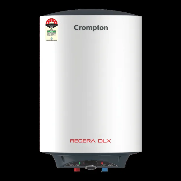 Crompton Regera DLX 10 Litre 5 Star Vertical Storage Geyser with Anti Scale Technology (Blue & White)