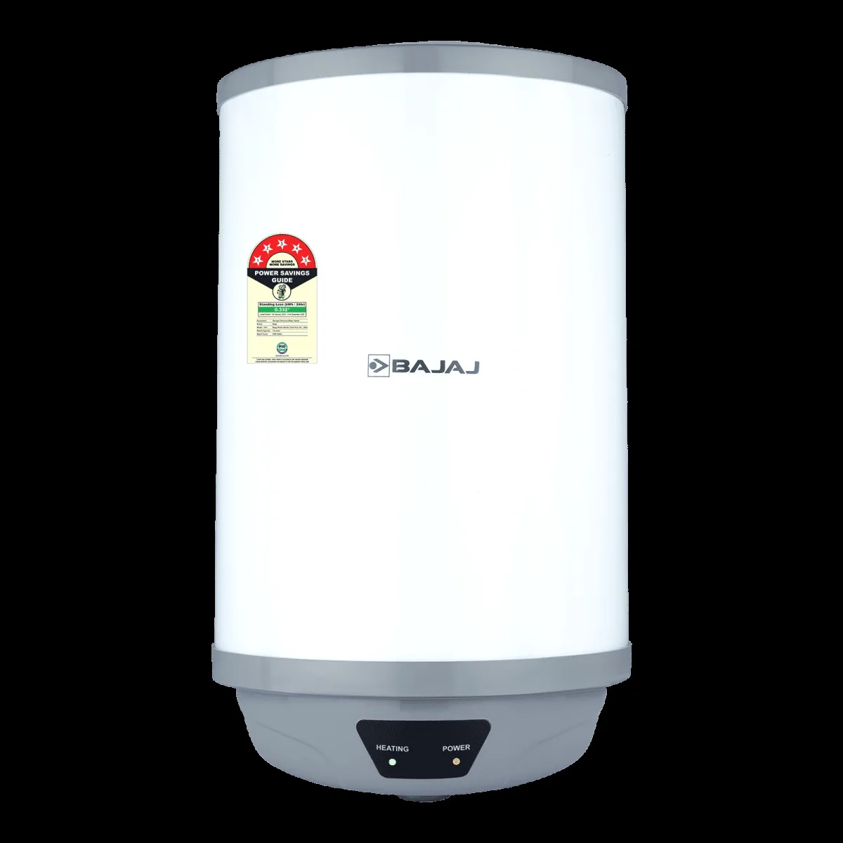 BAJAJ Shield Crest Plus 10 Litre 5 Star Vertical Storage Geyser with Swirlflow Technology (White & Grey)