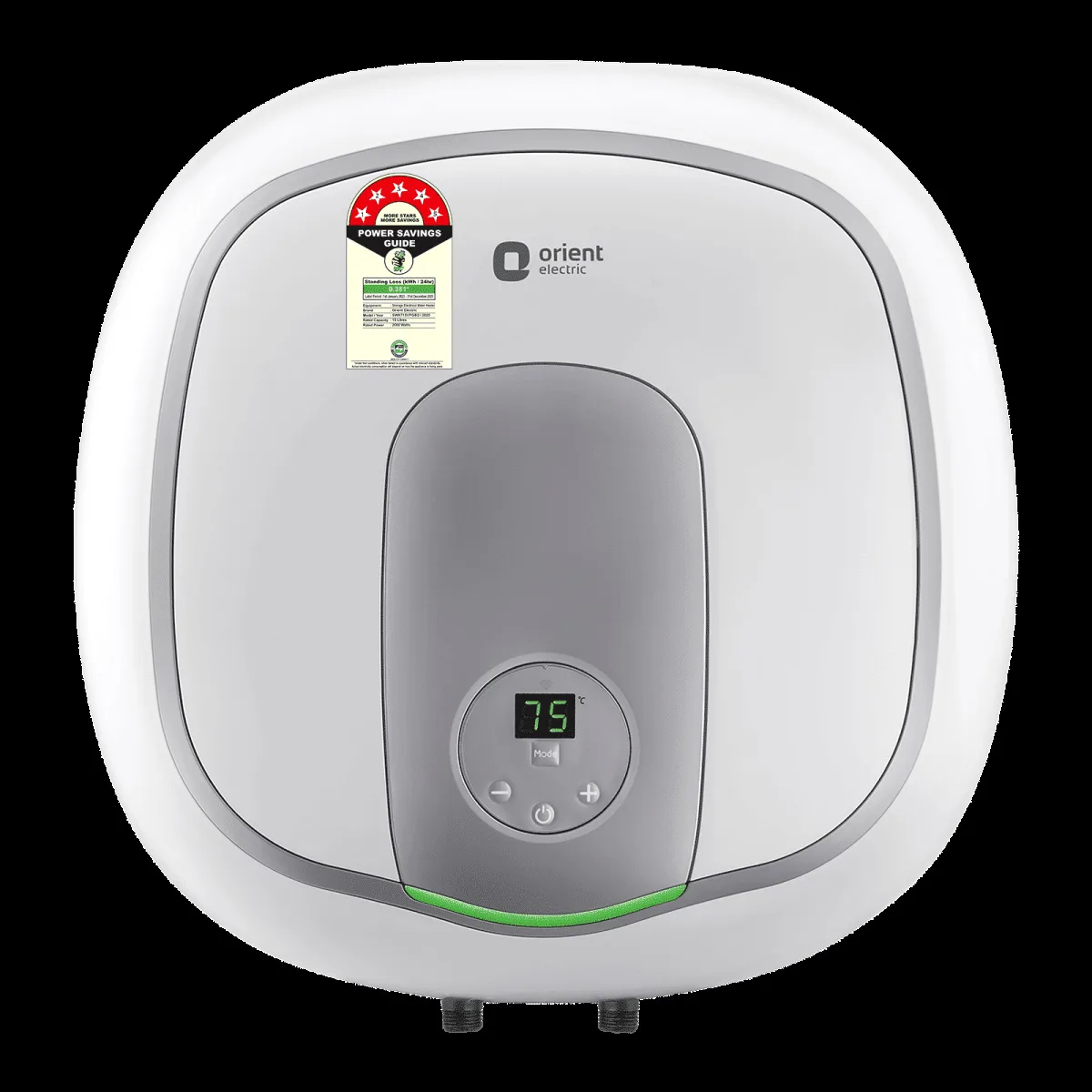 Orient Aquator IoT 15 Litre 5 Star Vertical Storage Geyser with LED Display (White)