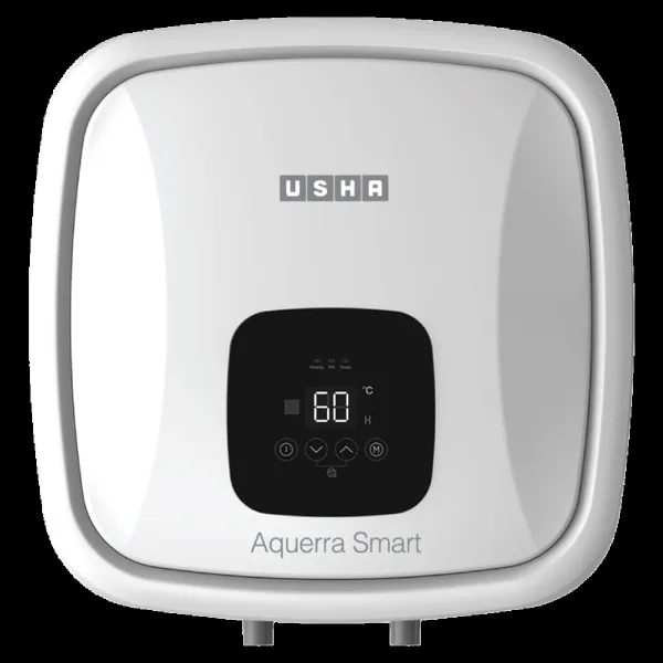 USHA Aquerra 25 Litre 5 Star Vertical Smart Geyser with Intelligent Features Through App (White)