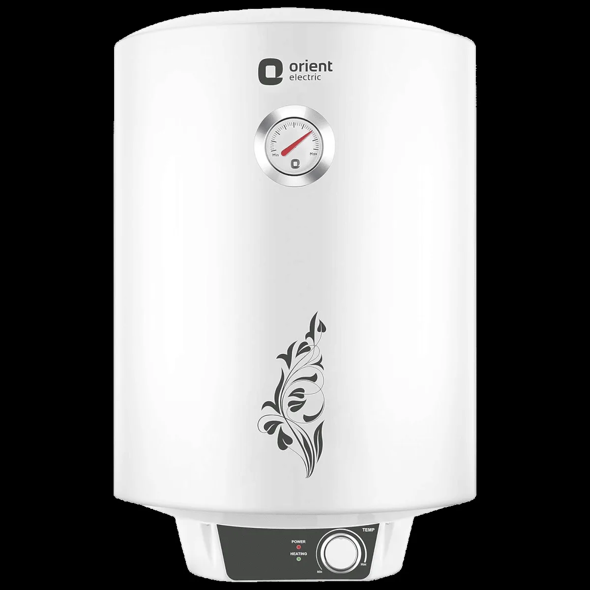Orient Urja Plus 10 Litre 4 Star Vertical Storage Geyser with Glassline Coated Steel Tank (White and Black)