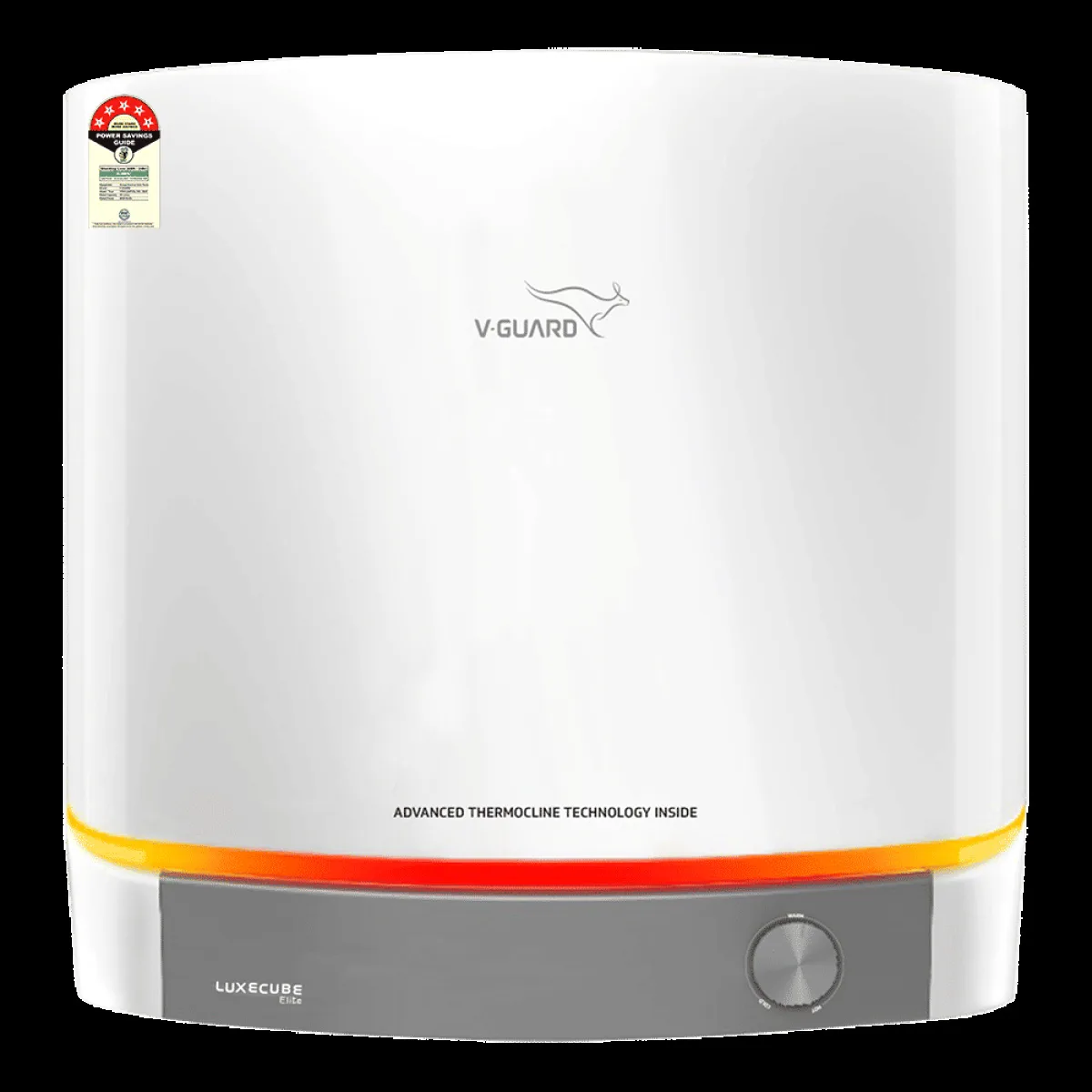 V-GUARD LUXECUBE ELITE 25 Litre 5 Star Vertical Storage Water Geyser with Advanced Thermocline Technology (White)