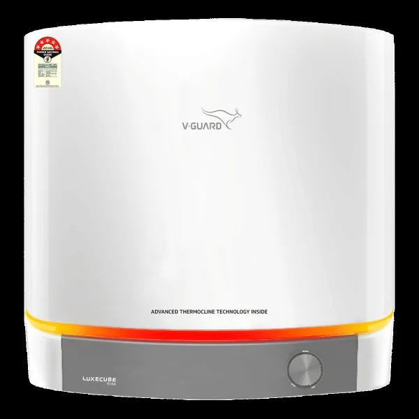 V-GUARD LUXECUBE ELITE 25 Litre 5 Star Vertical Storage Water Geyser with Advanced Thermocline Technology (White)