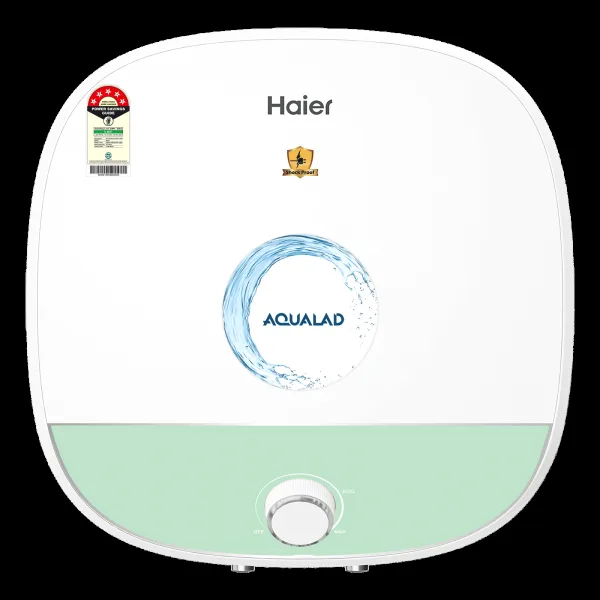 Haier ES25V-AQUALAD 25 Litre 5 Star Vertical Storage Geyser with Bacteria Proof System (Green)