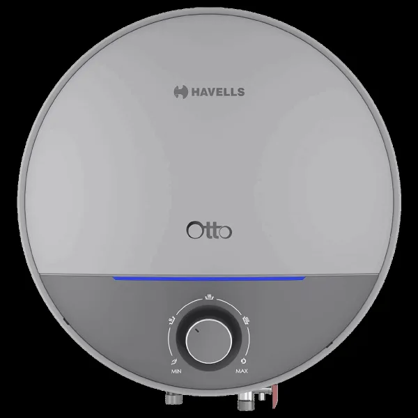HAVELLS Otto 10 Litre 5 Star Vertical Storage Geyser with Whirl Flow Technology (Silver Grey)