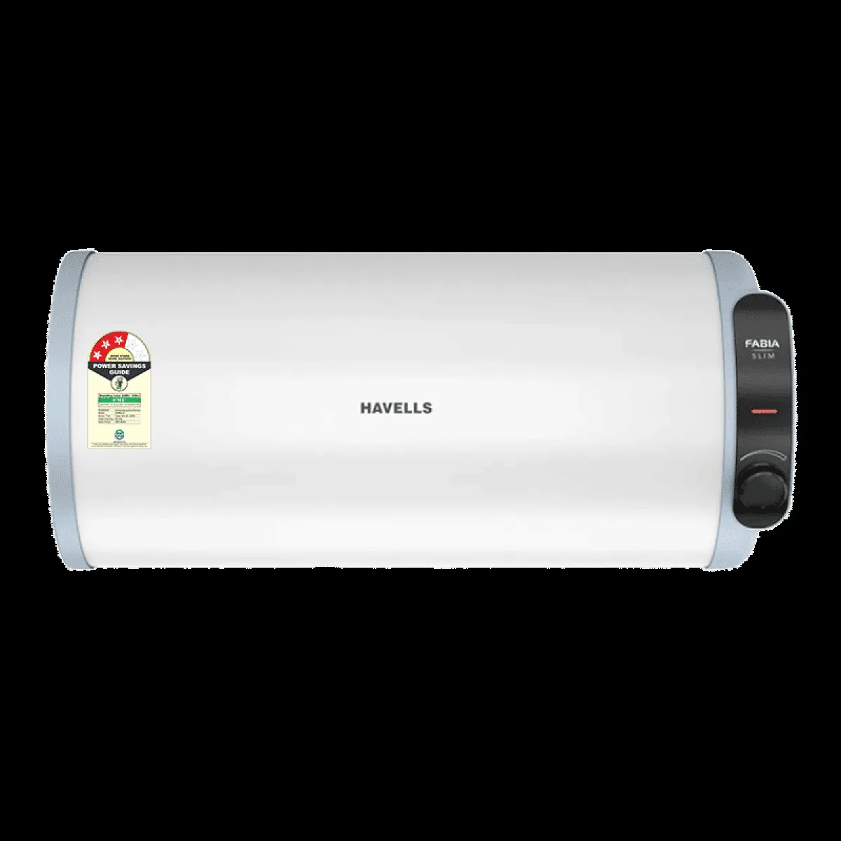HAVELLS Fabia Slim 25 Litre 3 Star Horizontal Storage Geyser with Whirlflow Technology (White & Blue)