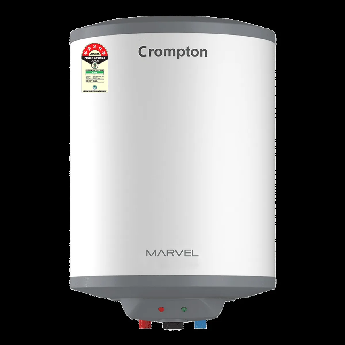Crompton Marvel 10 Litre Vertical Storage Geyser with Anti-Scale Technology (White)