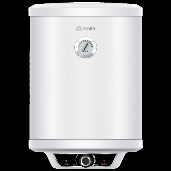 AO Smith Elegance Prime 15 Litre 5 Star Vertical Storage Geyser with Innovative RRID Technology (White Silver)