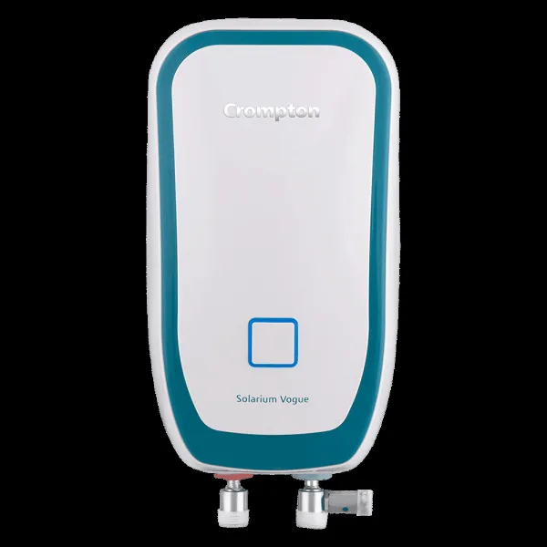 Crompton Solarium Vogue 3 Litre Vertical Instant Geyser with Rust Proof (White & Turquoise Blue)