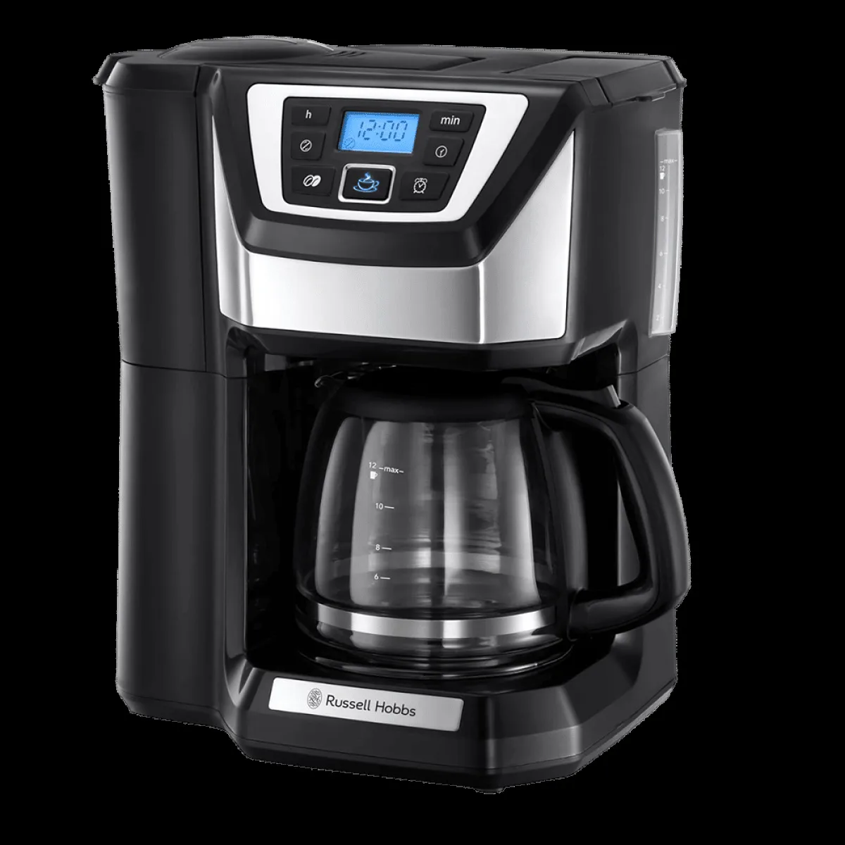 Russell Hobbs Victory 1025 Watt 12 Cups Automatic Grind & Brew Coffee Maker with Digital Grinder (Black)