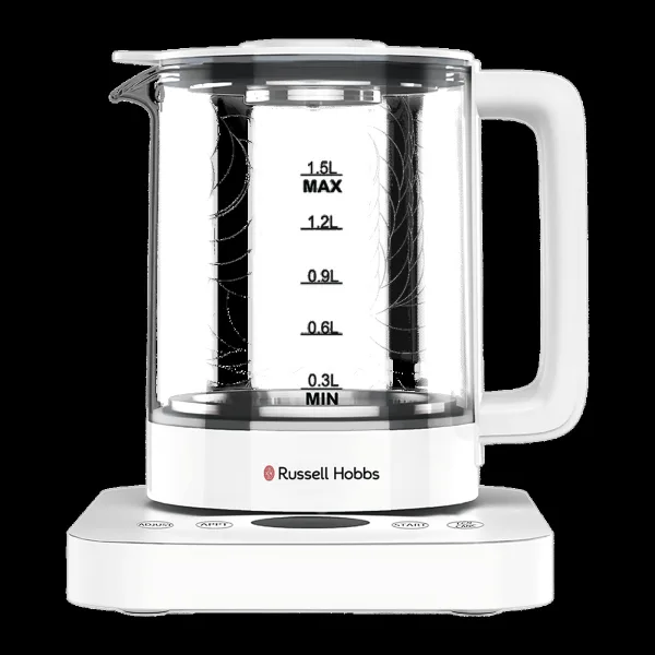 Russell Hobbs AuraLite 800 Watt 1.5 Litre Electric Kettle with Auto Shut Off (White)