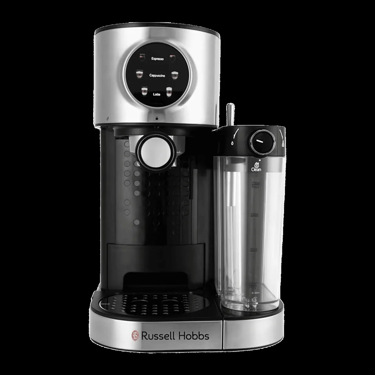 Russell Hobbs Elite Brew 1350 Watt Manual Espresso Coffee Maker with Milk Frother (Black)