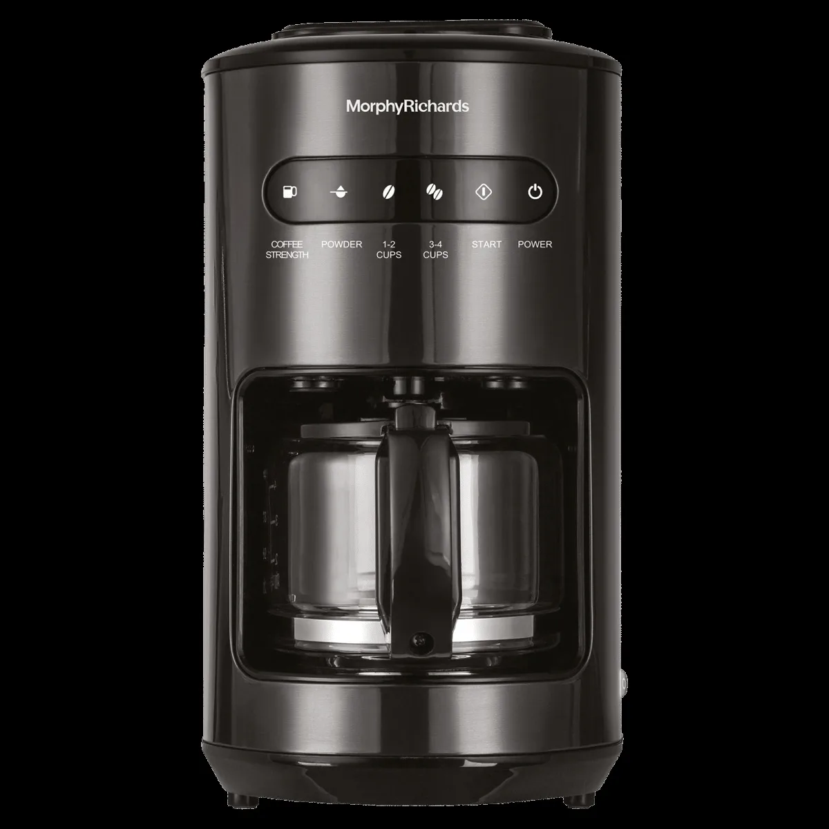 morphy richards Brew Blend 600 Watt 6 Cups Manual Drip Coffee Maker with Grind and Brew Function(Black)