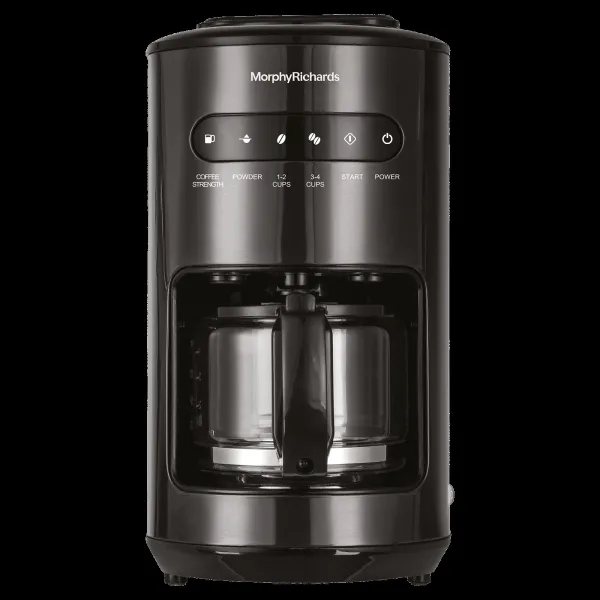 morphy richards Brew Blend 600 Watt 6 Cups Manual Drip Coffee Maker with Grind and Brew Function(Black)
