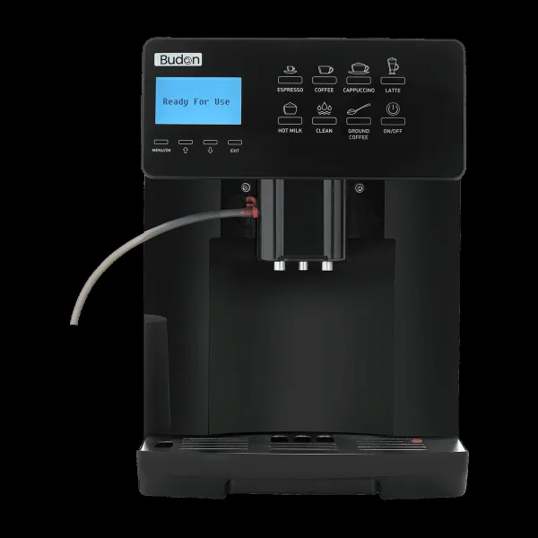 Budan BUDCM101 17 Cups Automatic Espresso, Americano, Cappuccino, Latte, Affogato, Cortado, Iced Americano & Hot Milk Coffee Maker with High Pressure Pump (Black)