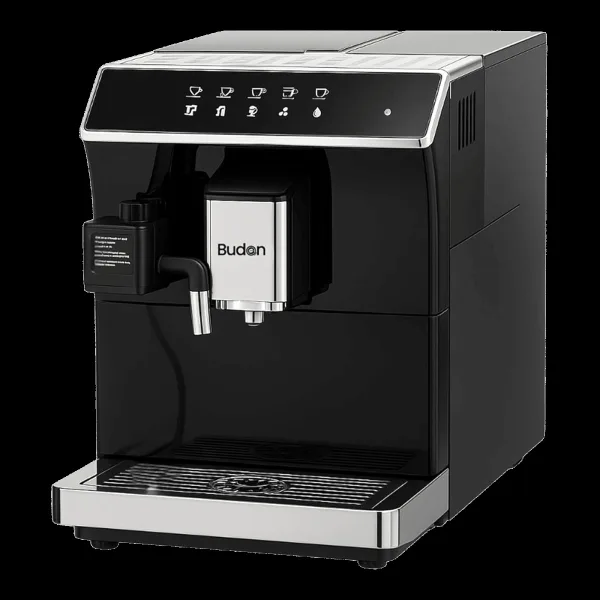 Budan X7 1300 Watt Automatic Espresso, Americano, Latte & Cappuccino Coffee Maker with Warm Cup Function (Black)