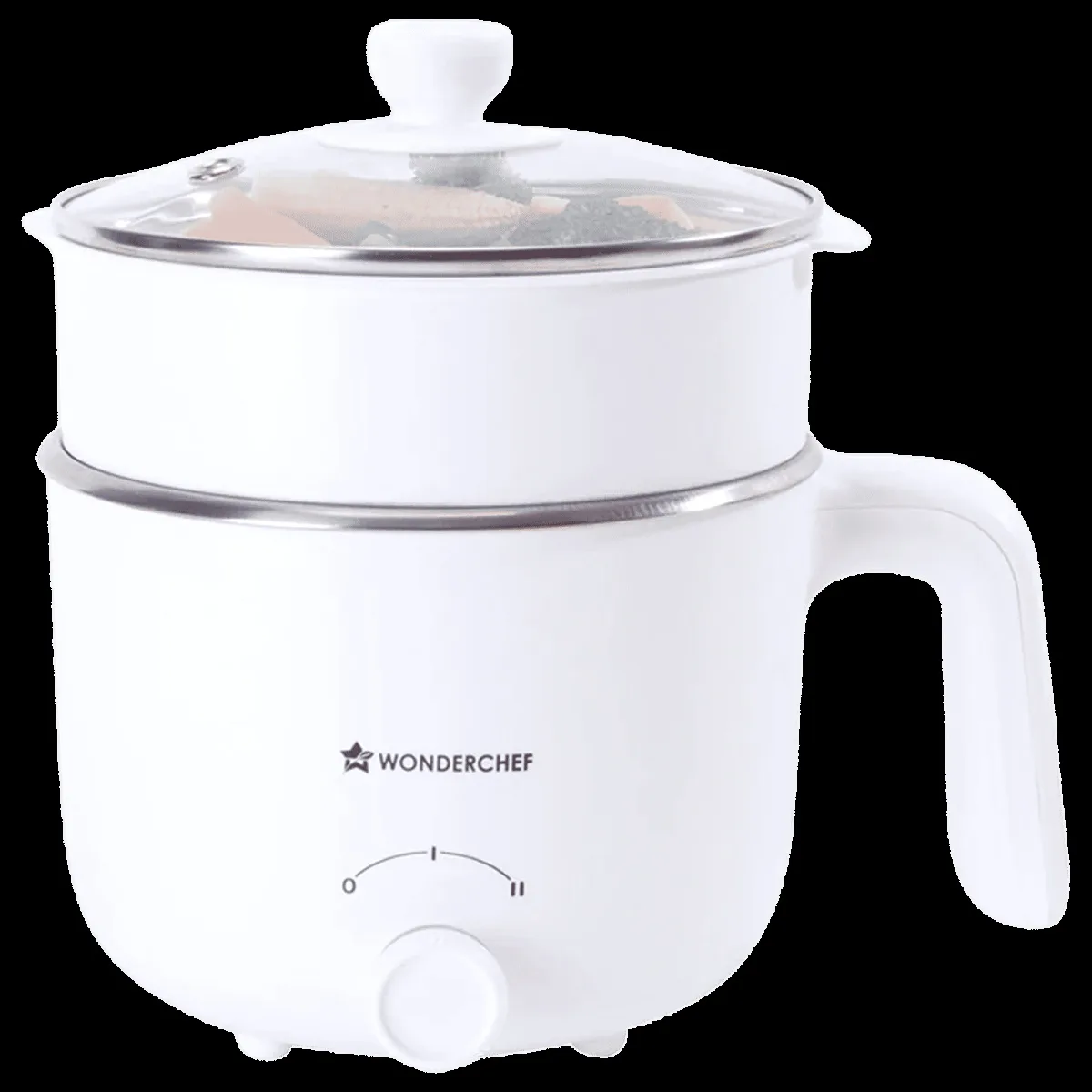 WONDERCHEF Luxe 600 Watt 1.2 Litre Multi Cook Kettle with Cool Touch Exterior (Ivory)