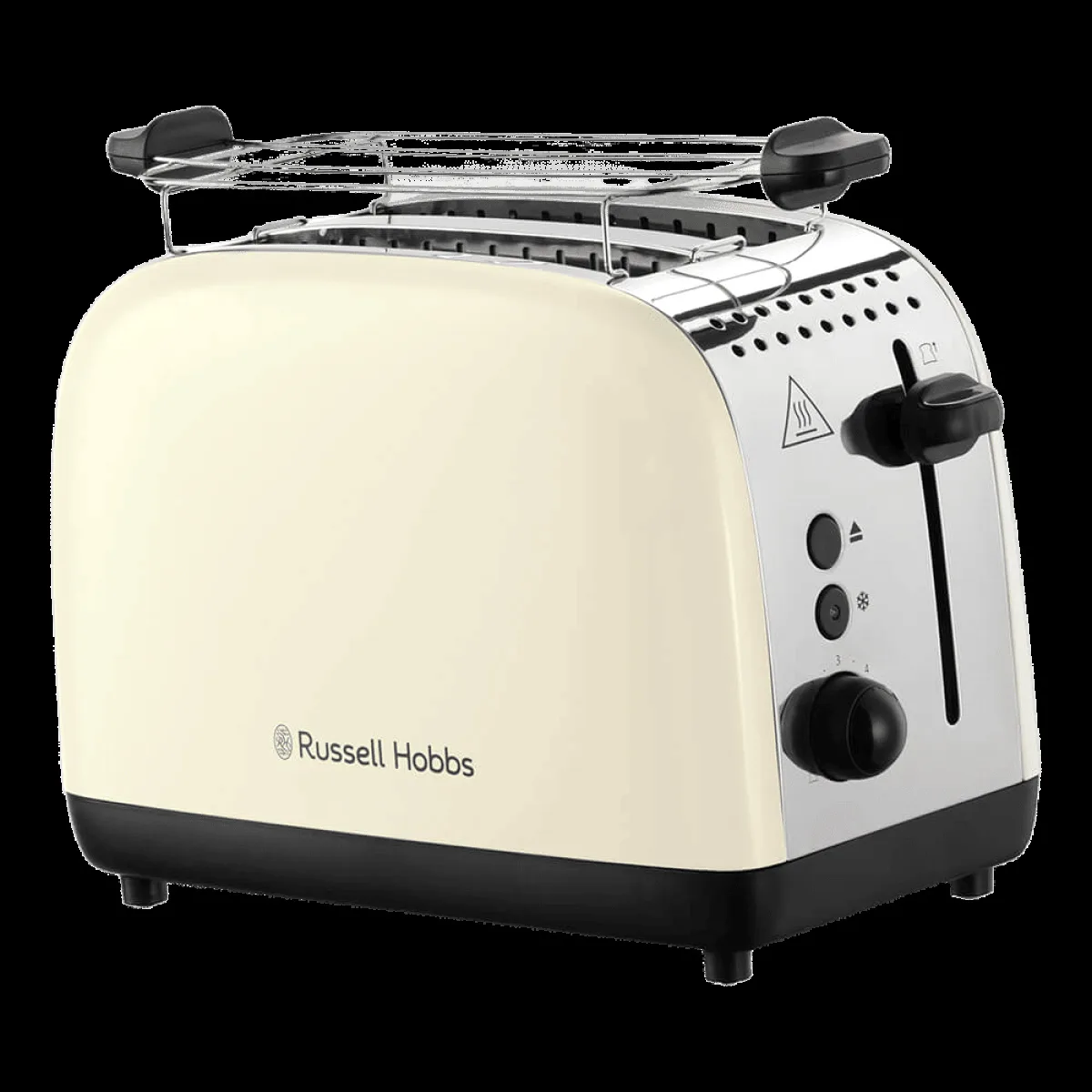 Russell Hobbs Colours Plus 1600W 2 Slice Pop-Up Toaster with Browning Levels (Cream)
