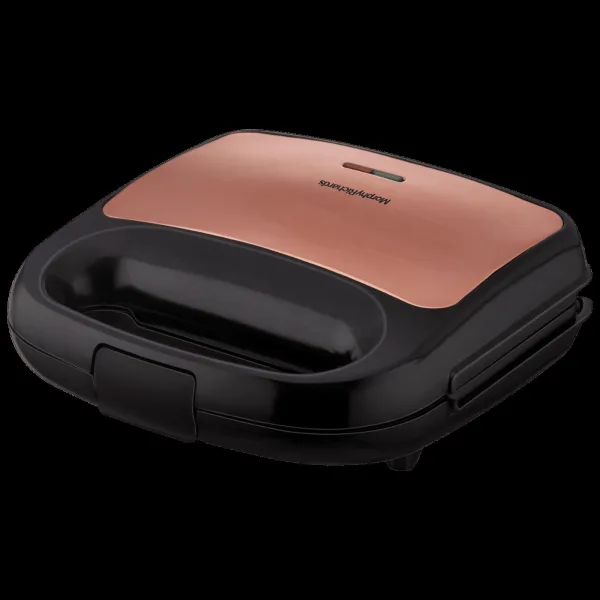 morphy richards Luxe 750W 2 Slice Sandwich Maker  with  I-Lag Non-stick Coating (Rose Gold)