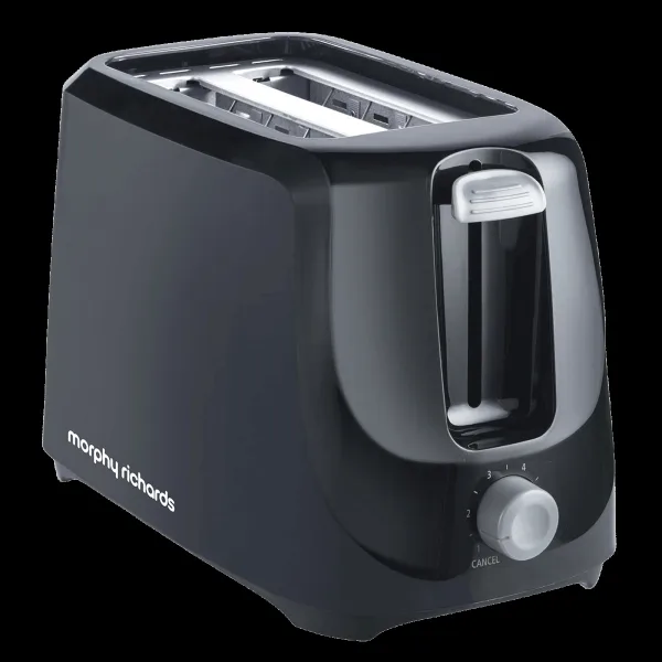morphy richards AT 200 700W 2 Slice Pop-Up Toaster with 6 Level Browning Controls (Black)
