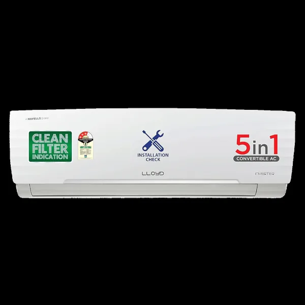 LLOYD 5 in 1 Convertible 1.5 Ton 3 Star Inverter Split AC with Anti-Viral Dust Filter ( Copper Condenser, GLS18I3FWBEW)