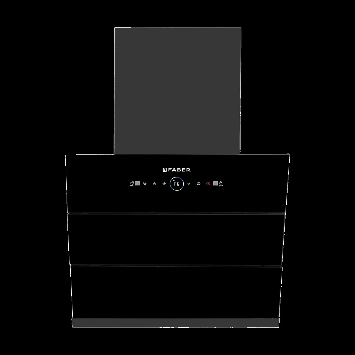 FABER HOOD AETHER BLDC HC SC FL BK IN 75cm 1600m3/hr Ducted Auto Clean Wall Mounted Chimney with LPG Leakage Sensor (Black)