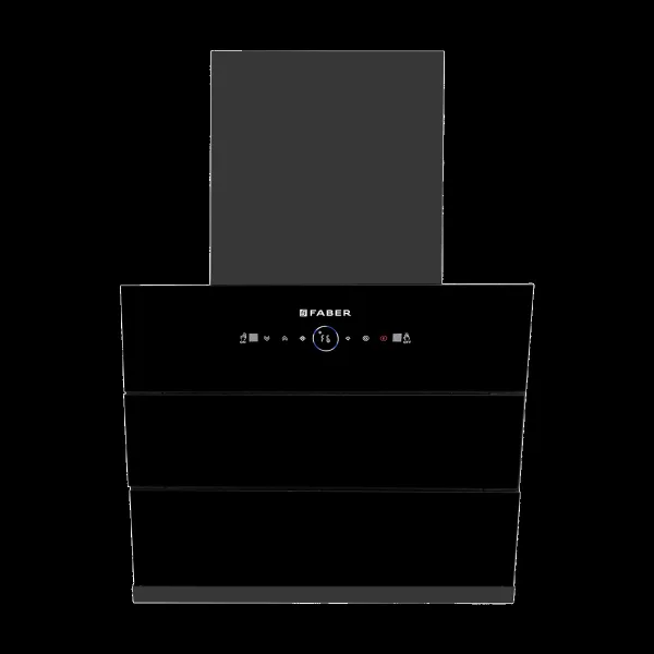 FABER HOOD AETHER BLDC HC SC FL BK IN 75cm 1600m3/hr Ducted Auto Clean Wall Mounted Chimney with LPG Leakage Sensor (Black)