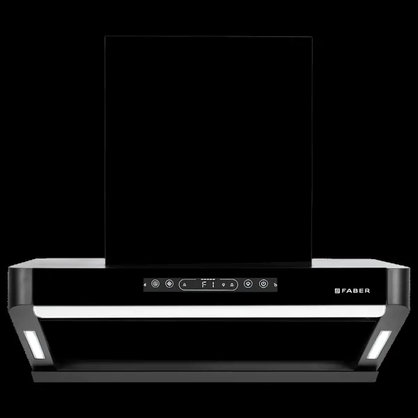 FABER PINNACLE FL HC BK 60 60cm 1500m3/hr Ducted Auto Clean Wall Mounted Chimney with Touch and Gesture Control (Black)