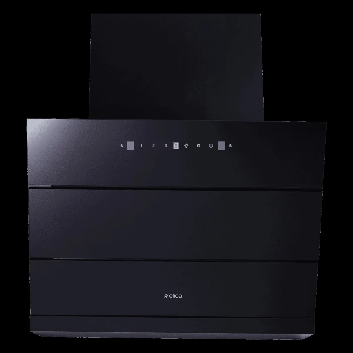 elica EFL 3V 601 HAC LTW MS NERO 60cm 1325m3/hr Ductless Auto Clean Cabinet & Hob Mounted Chimney with Motion Sensor (Black)