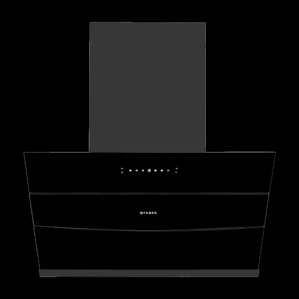 FABER HOOD BOLT TURBO FL SW SC BLDC BK IN 90cm 1800m3/hr Ducted Auto clean Wall Mounted Chimney with Touch & Gesture Control (Black)