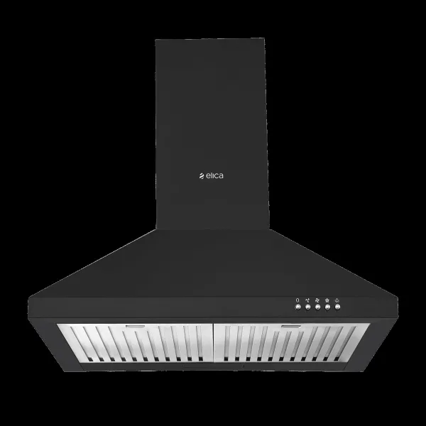 elica AH PLUS 260BF NERO 60cm 1600m3/hr Ducted Wall Mounted Chimney with Baffle Filters (Black)