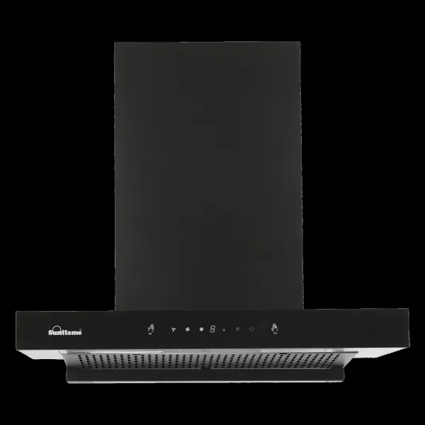 Sunflame Cupo 90cm 1250m3/hr Ducted Auto Clean Wall Mounted Chimney with Motion Sensor (Black)