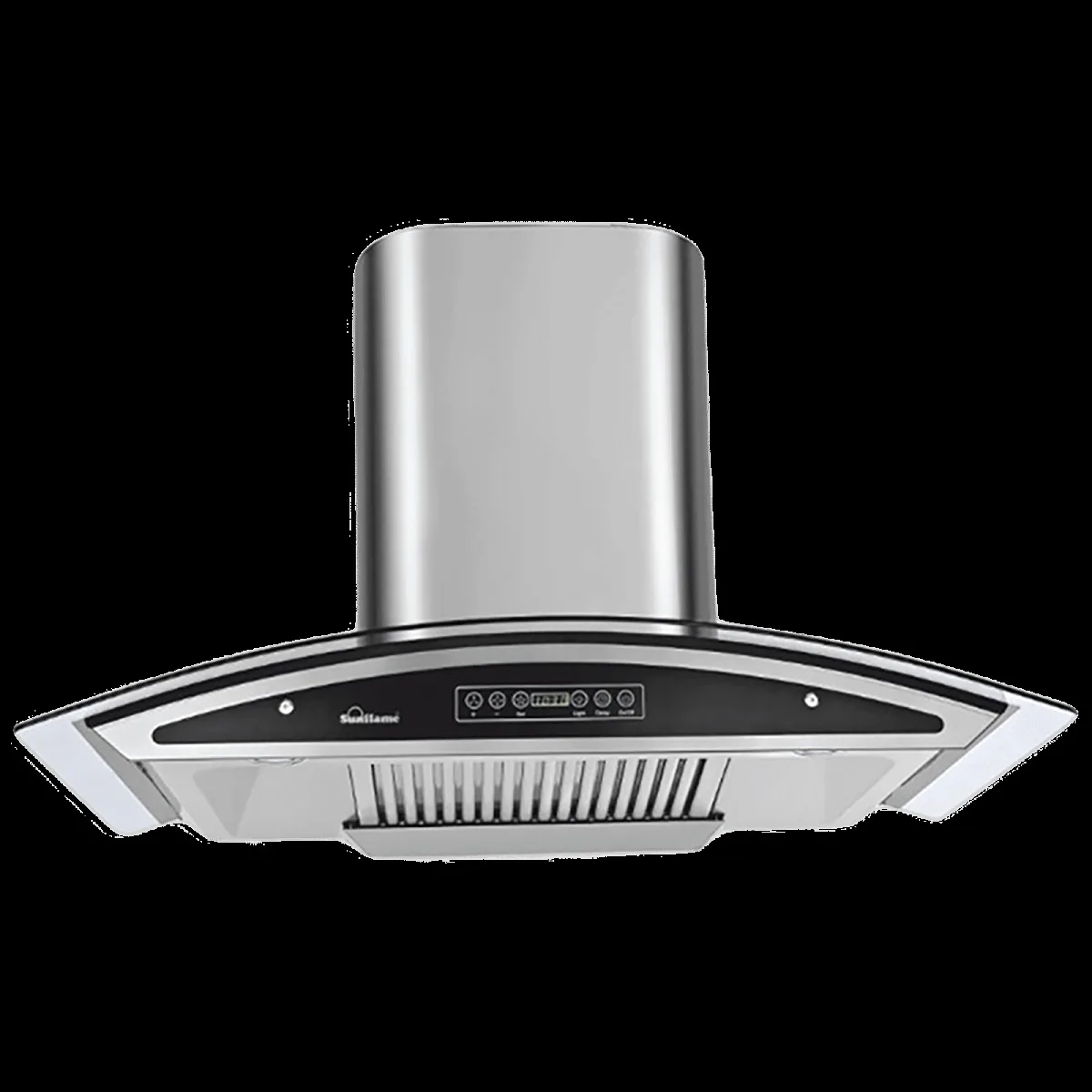 Sunflame Innova 60cm 1230m3/hr Ducted Auto Clean Wall Mounted Chimney with Feather Touch Controls (Black)
