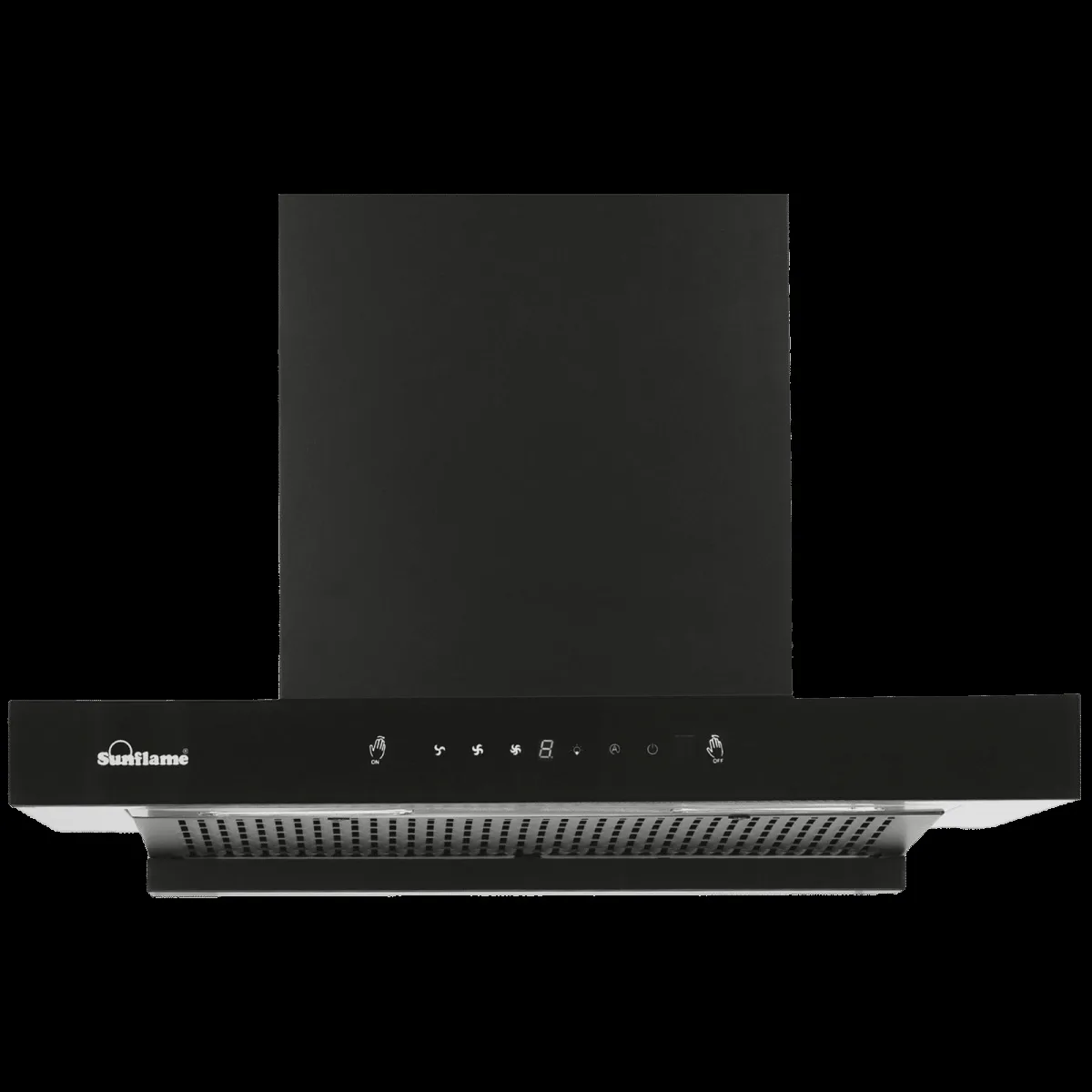 Sunflame CH Cupo DX 60cm 1250m3/hr Ducted Auto Clean Wall Mounted Chimney with Washable Filter (Black)