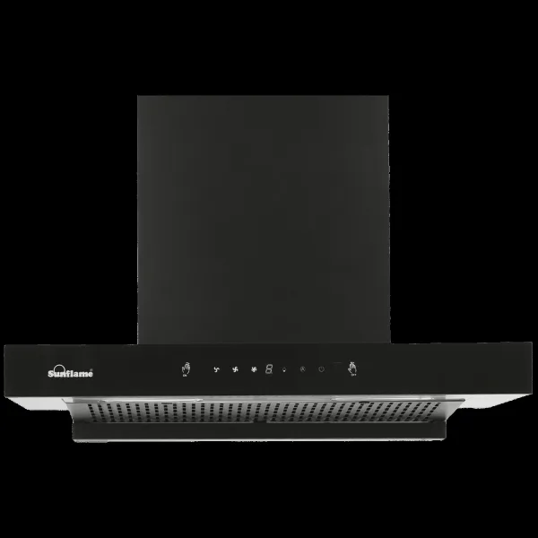 Sunflame CH Cupo DX 60cm 1250m3/hr Ducted Auto Clean Wall Mounted Chimney with Washable Filter (Black)
