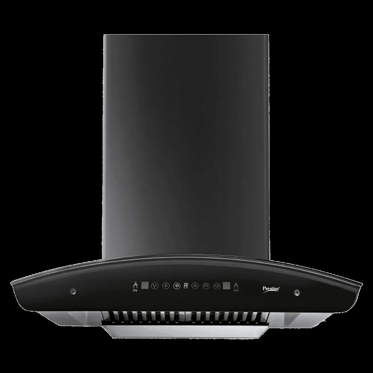 Prestige Oscar Plus 60cm 1200m3/hr Ducted Auto Clean Wall Mounted Chimney with Safe SenSe Technology (Black)