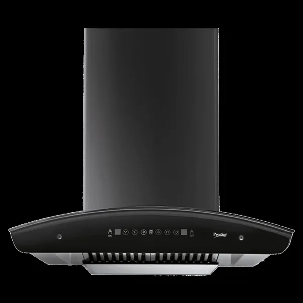 Prestige Oscar Plus 60cm 1200m3/hr Ducted Auto Clean Wall Mounted Chimney with Safe SenSe Technology (Black)
