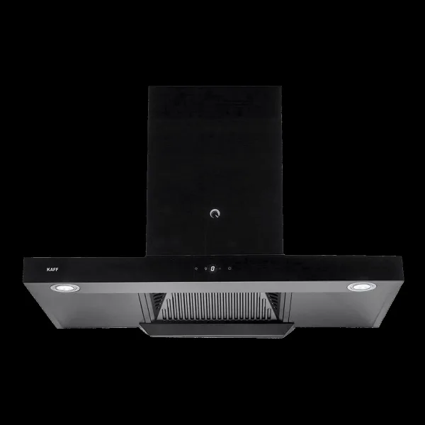 KAFF ELECTRA DHC BL 90cm 1180m3/hr Ducted Auto Clean Wall Mounted Chimney with Touch Control Panel (Black)