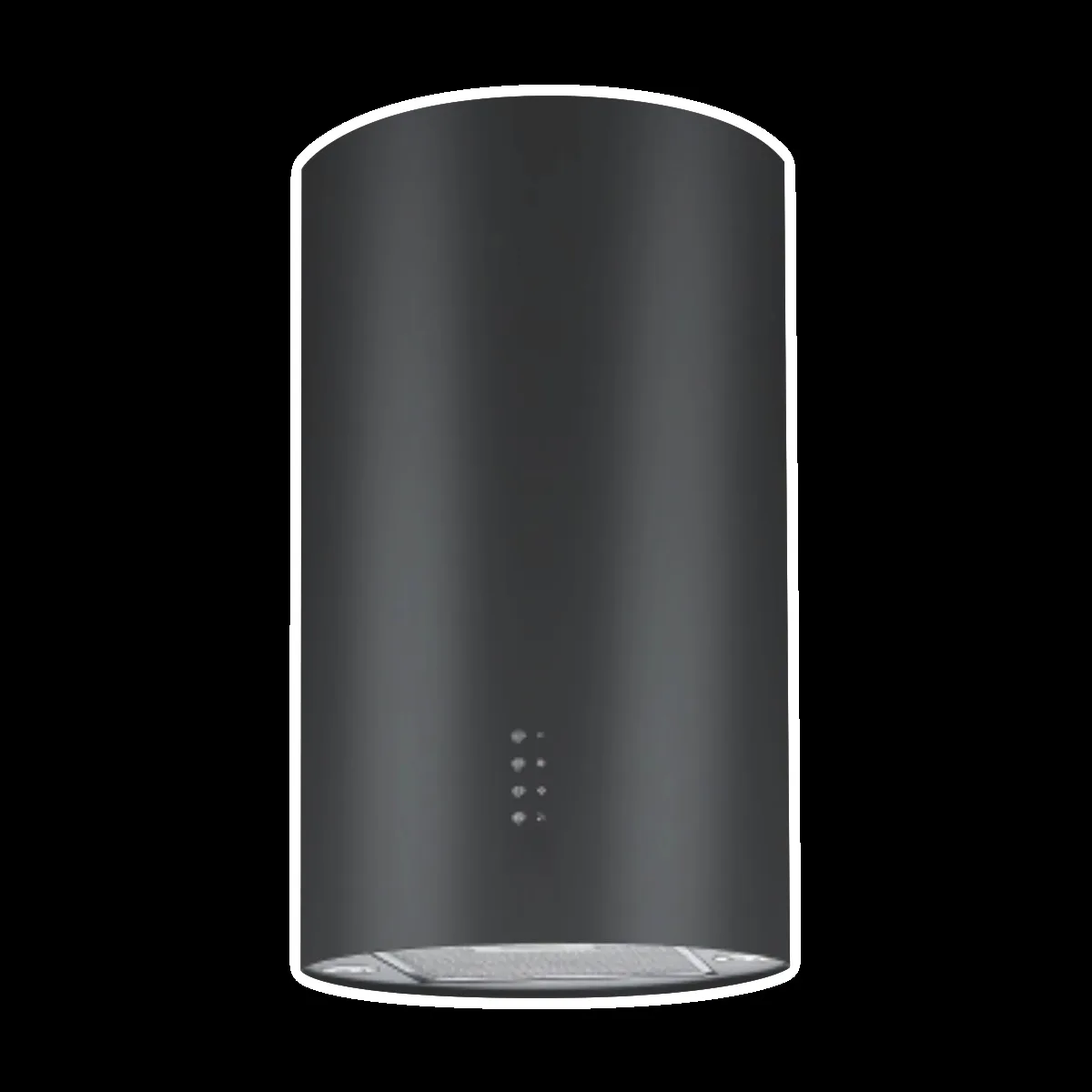 elica CIRCLE ISLAND 350 NERO 35cm 1000m3/hr Ducted Ceiling Mounted Chimney with Soft Touch Electronic Control (Black)