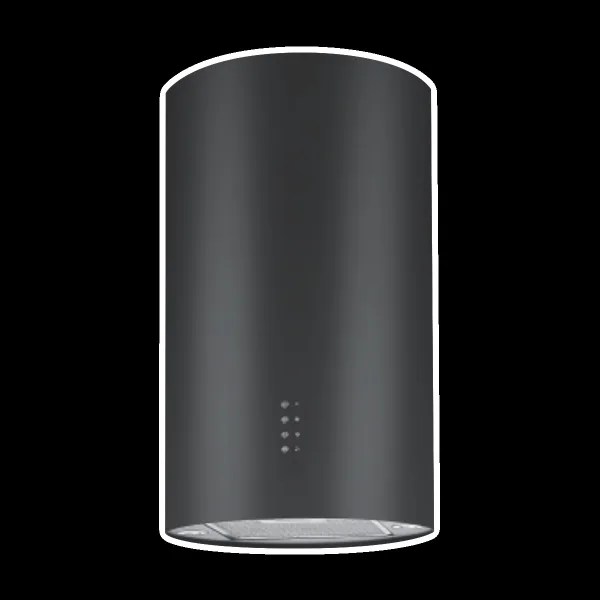 elica CIRCLE ISLAND 350 NERO 35cm 1000m3/hr Ducted Ceiling Mounted Chimney with Soft Touch Electronic Control (Black)