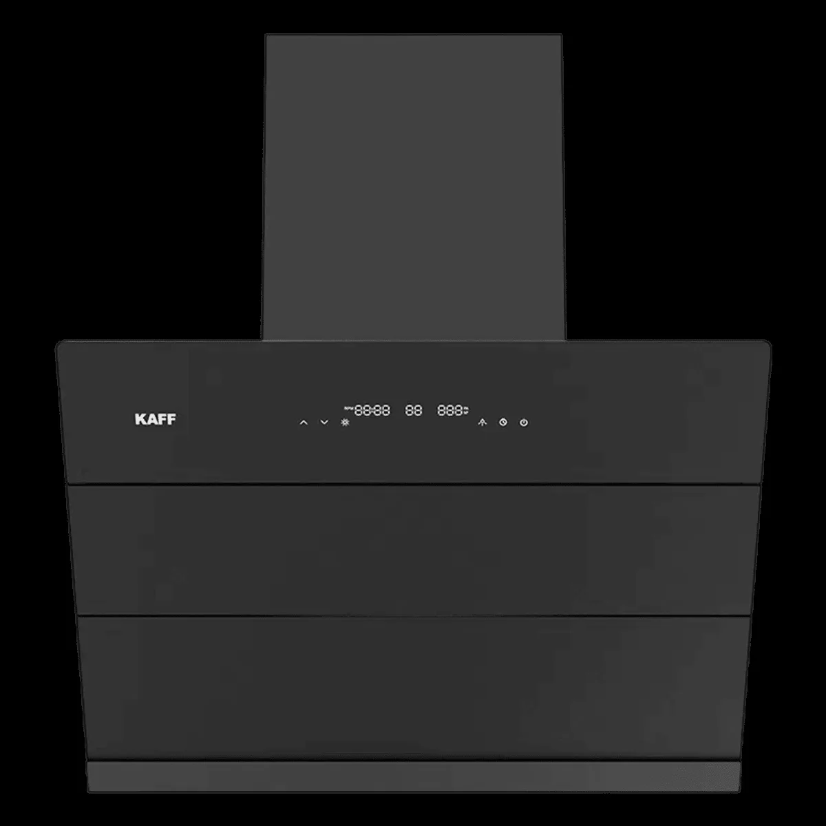 KAFF ALBURY SUPER 75cm 1480m3/hr Ducted Auto Clean Wall Mounted Chimney with Motion Sensor Control (Black)