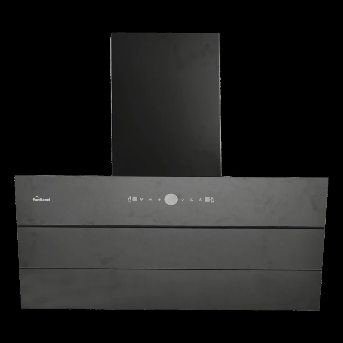 Sunflame Tranquilo 90cm 1400m3/hr Ducted Auto Clean Wall Mounted Chimney with Motion Sensor (Black)