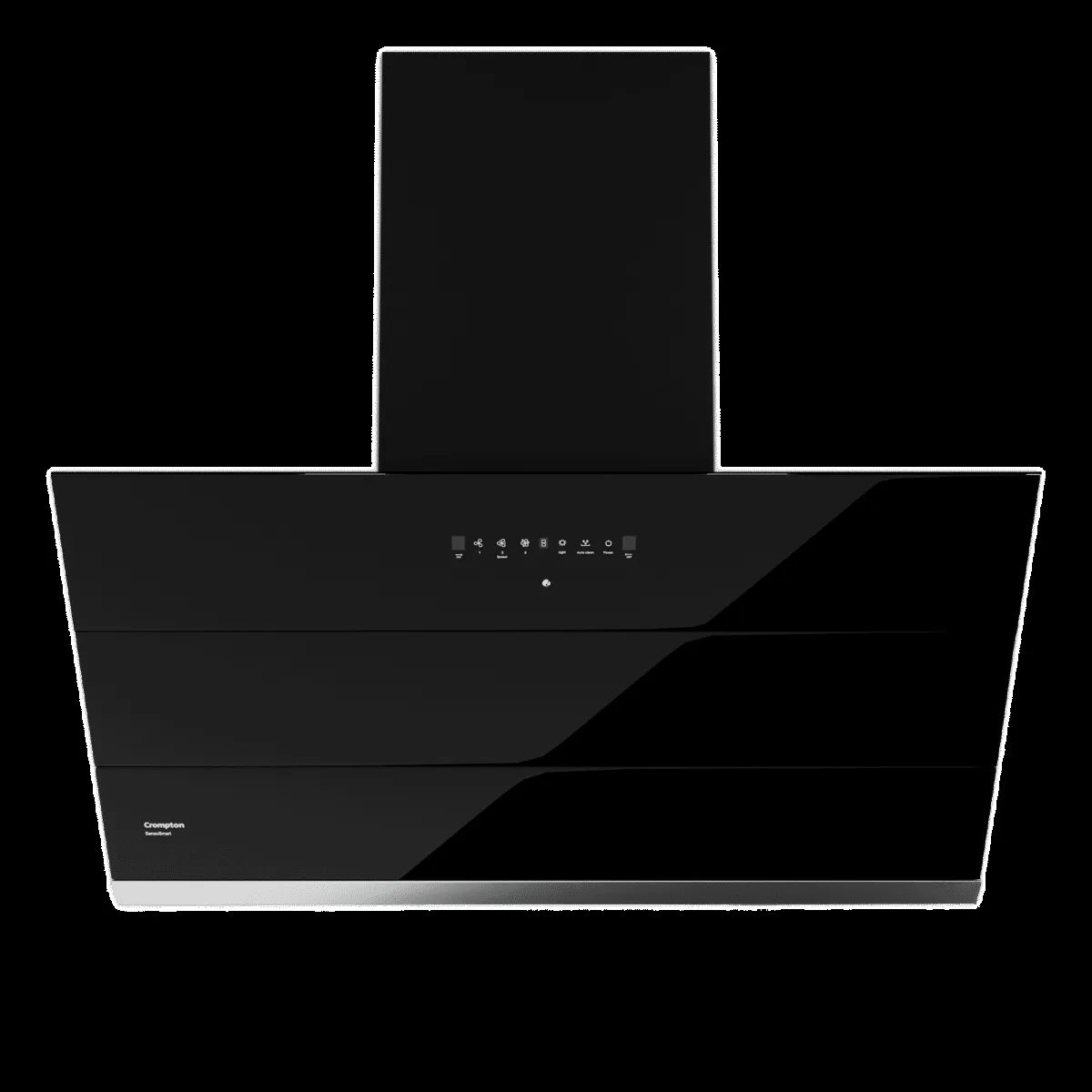 Crompton SensoSmart 90cm 1626m3/hr Ducted Auto Clean Wall Mounted Chimney with Gesture Control (Black)