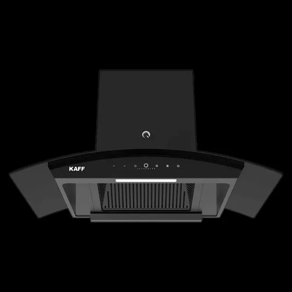 KAFF VASCO DC 75cm 1480m3/hr Ducted Auto Clean Wall Mounted Chimney with Gesture Control (Black)